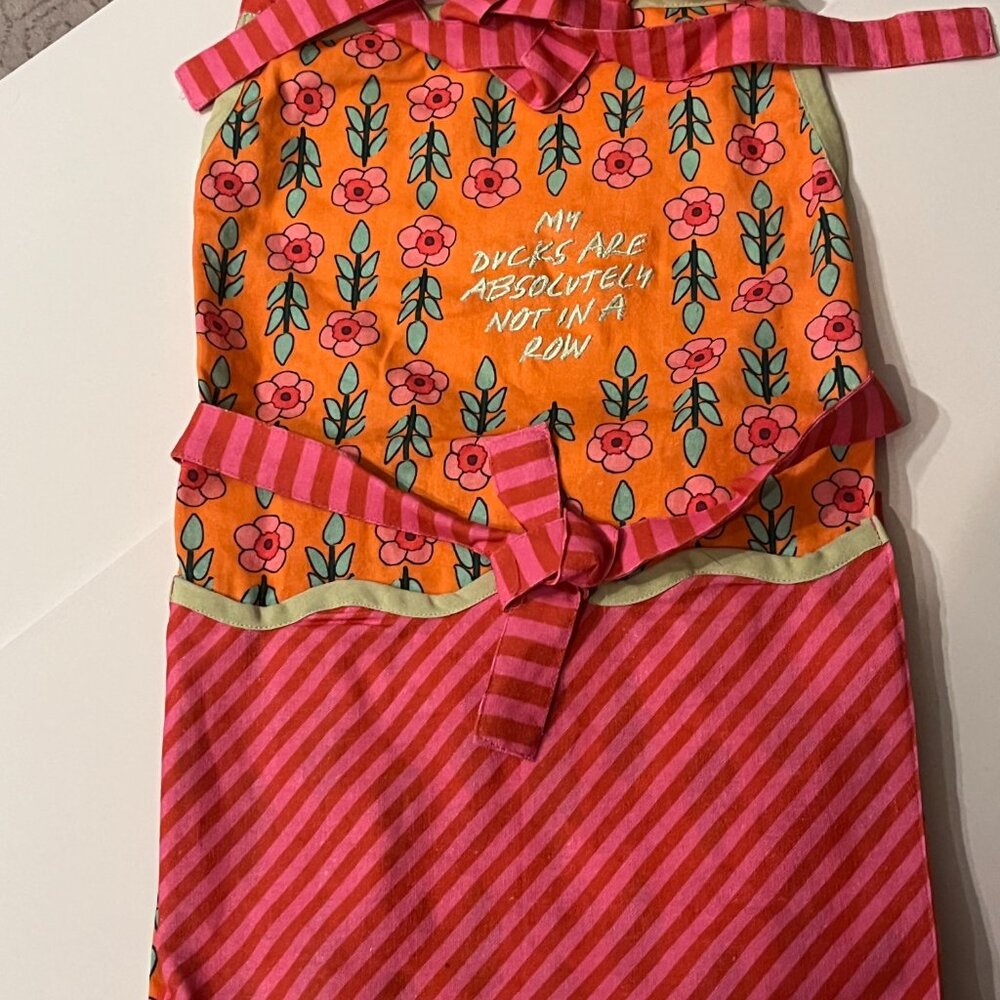 My Ducks Are Definitely Not‎ in a Row Colorful Kitchen Apron NWT Cotton (x)